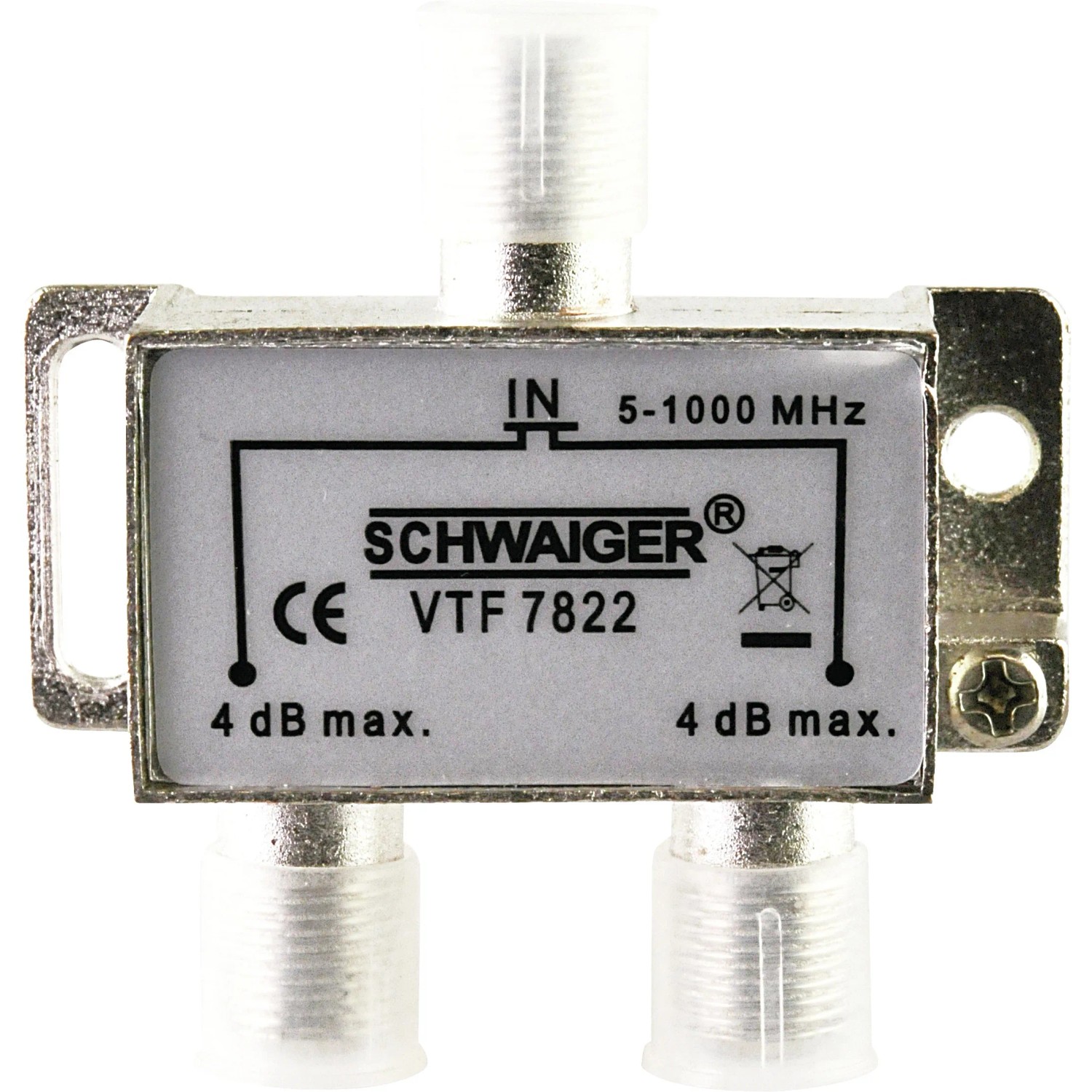 E-shop Schwaiger Rozdeľovač 2-násobný 4 dB