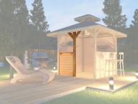 Weka Malá stena s odkladacím pultom (barom) pre altánky 651 veľ. 2