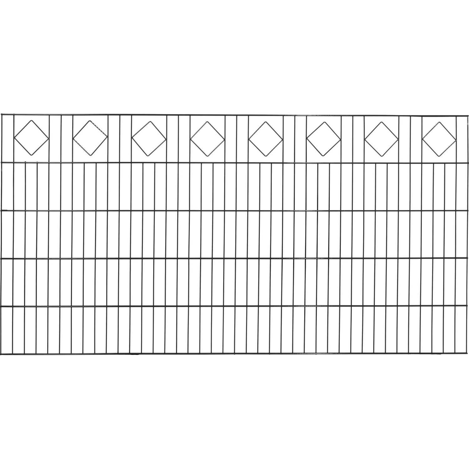 E-shop Floraworld Dekoratívny plotový panel, dvoj., kosoštvorec, antracit, 100 x 200 cm