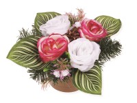 Jesenná dušičková dekorácia ruže, 36 x 32 cm Jesenná dušičková dekorácia ruže, 36 x 32 cm