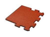 MAX3 Gumová dlažba PUZZLE krajný diel červená 500 x 500 x 25 mm