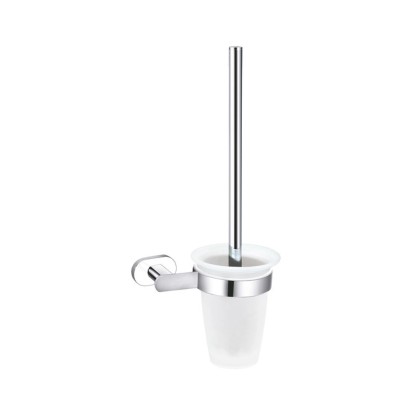 WC štetka Yukon s bielou miskou, bielo-chrómová