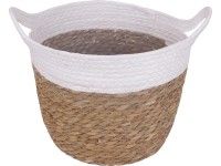 Košík na kvety, biela/prírodná, pr. 27 x 22 cm Košík na kvety, biela/prírodná, pr. 27 x 22 cm