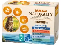 IAMS Multipack Naturally Adult s morským mäsom v omáčke 12x 85 g