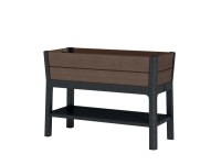 Keter Plastový vyvýšený záhon Darwin Pro s policou, hnedý, 113 x 48 x 79,5 cm