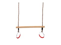 SwingKing Hojdacia hrazda s kovovými kruhmi, 58 cm