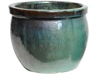 Mega Collections Kvetináč Glazed Delta Rim zelená celadon pr. 28 x 24 cm Mega Collections Kvetináč Glazed Delta Rim zelená celadon pr. 28 x 24 cm