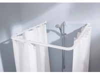 Kleine Wolke Univerzálna tyč z 3 ks pre sprchové závesy biela, pr. 25 mm