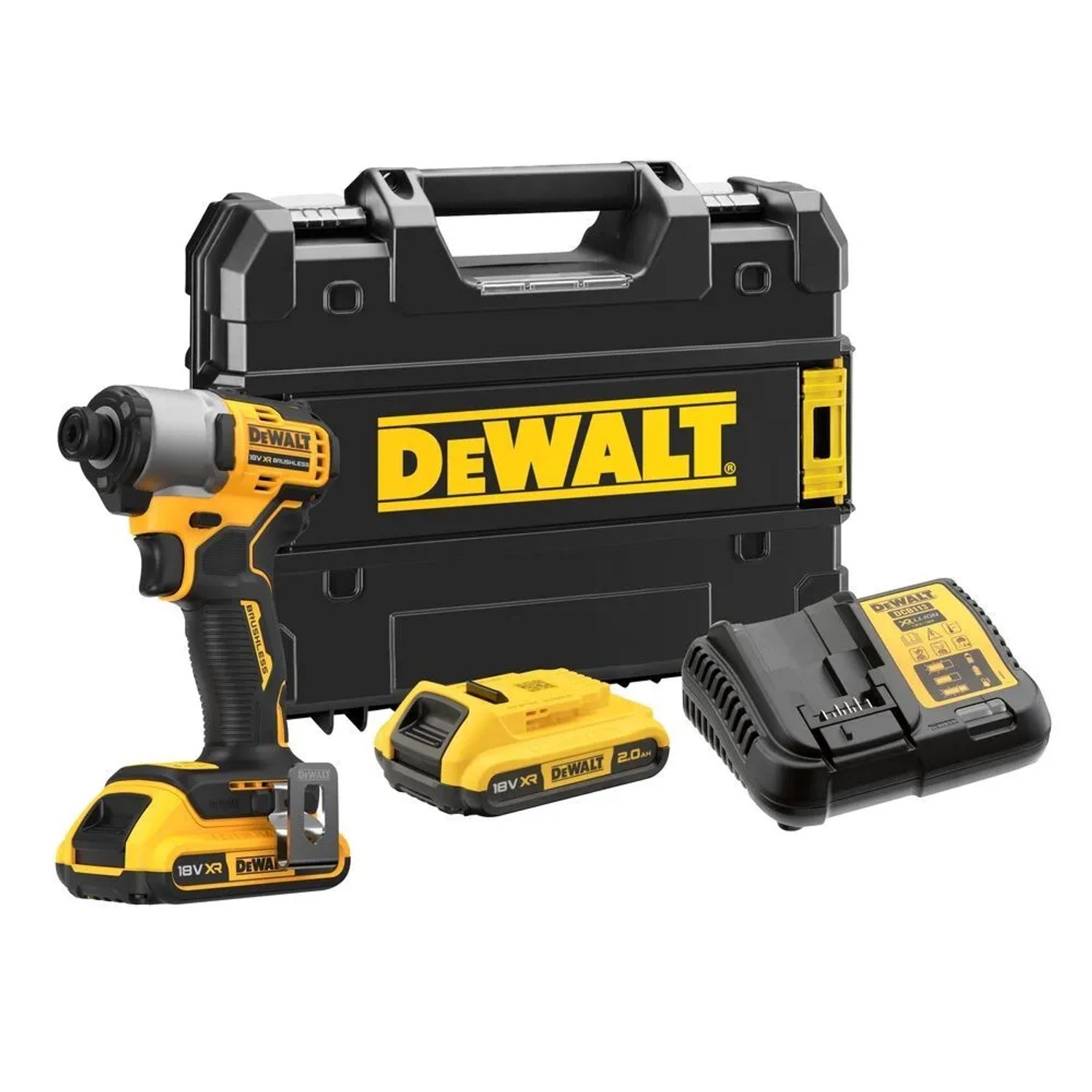 E-shop DeWALT 18V XR Aku bezuhlíkový rázový uťahovač DCF840D2T-QW (2x2,0Ah, kufor)