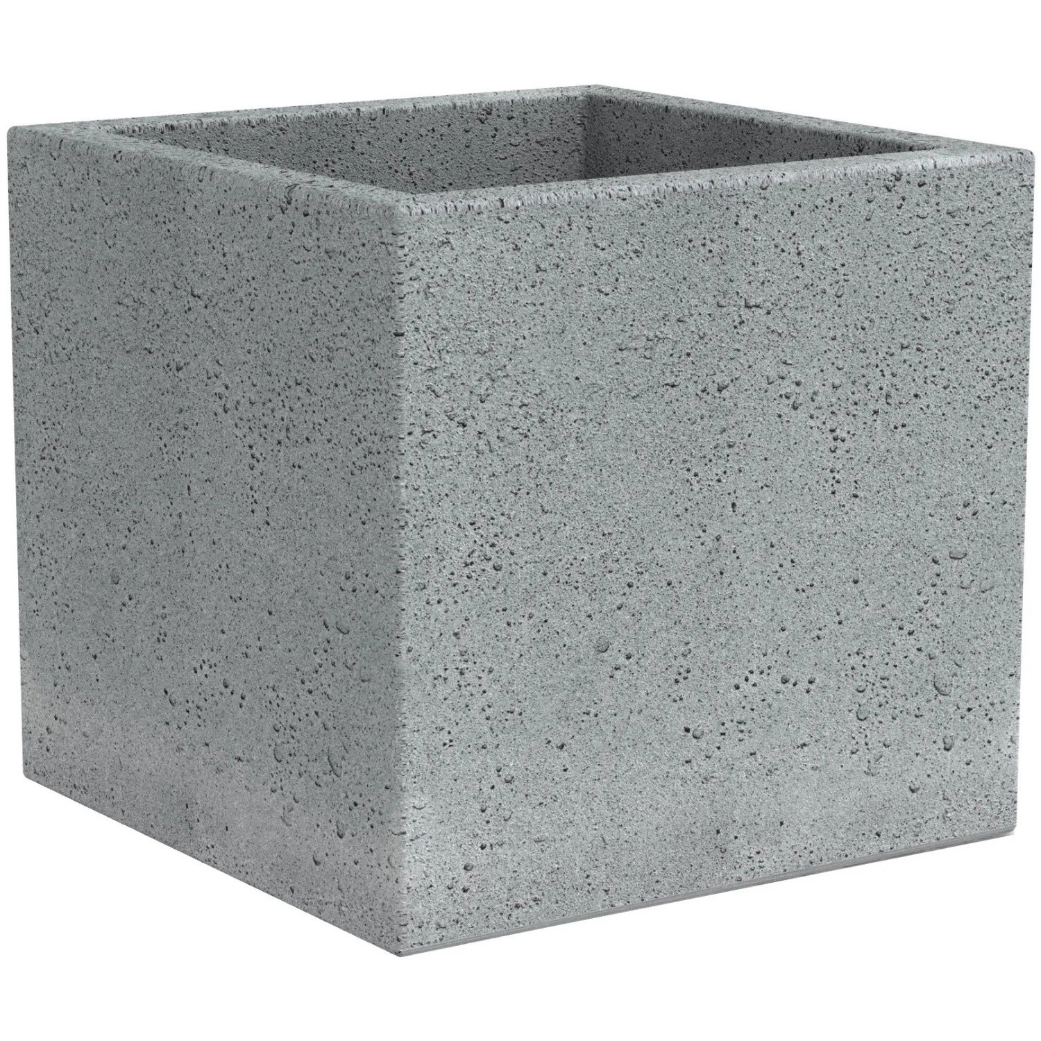 E-shop Scheurich Hranatý kvetináč C-Cube 240 Stony Grey 38 x 38 x 33 cm