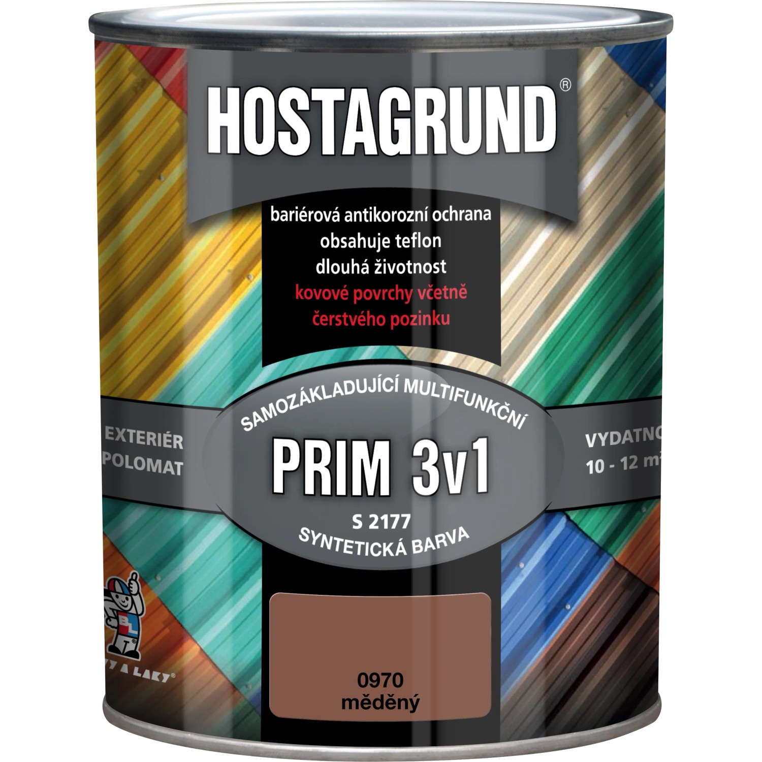 E-shop HOSTAGRUND Základná aj vrchná farba na kov 3v1 PRIM S2177 0970 meď 600 ml