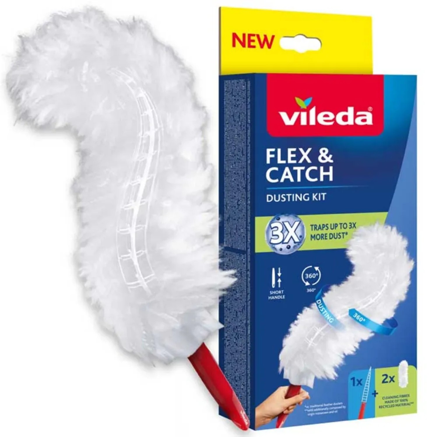E-shop Vileda Prachovka Flex&Catch s krátkou rukoväťou