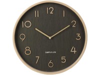 Koopman Nástenné hodiny vo vzhľade tmavého dreva, pr. 38 cm
