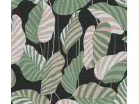 A. S. Creation Vliesová tapeta Antigua Listy čierno-zelená