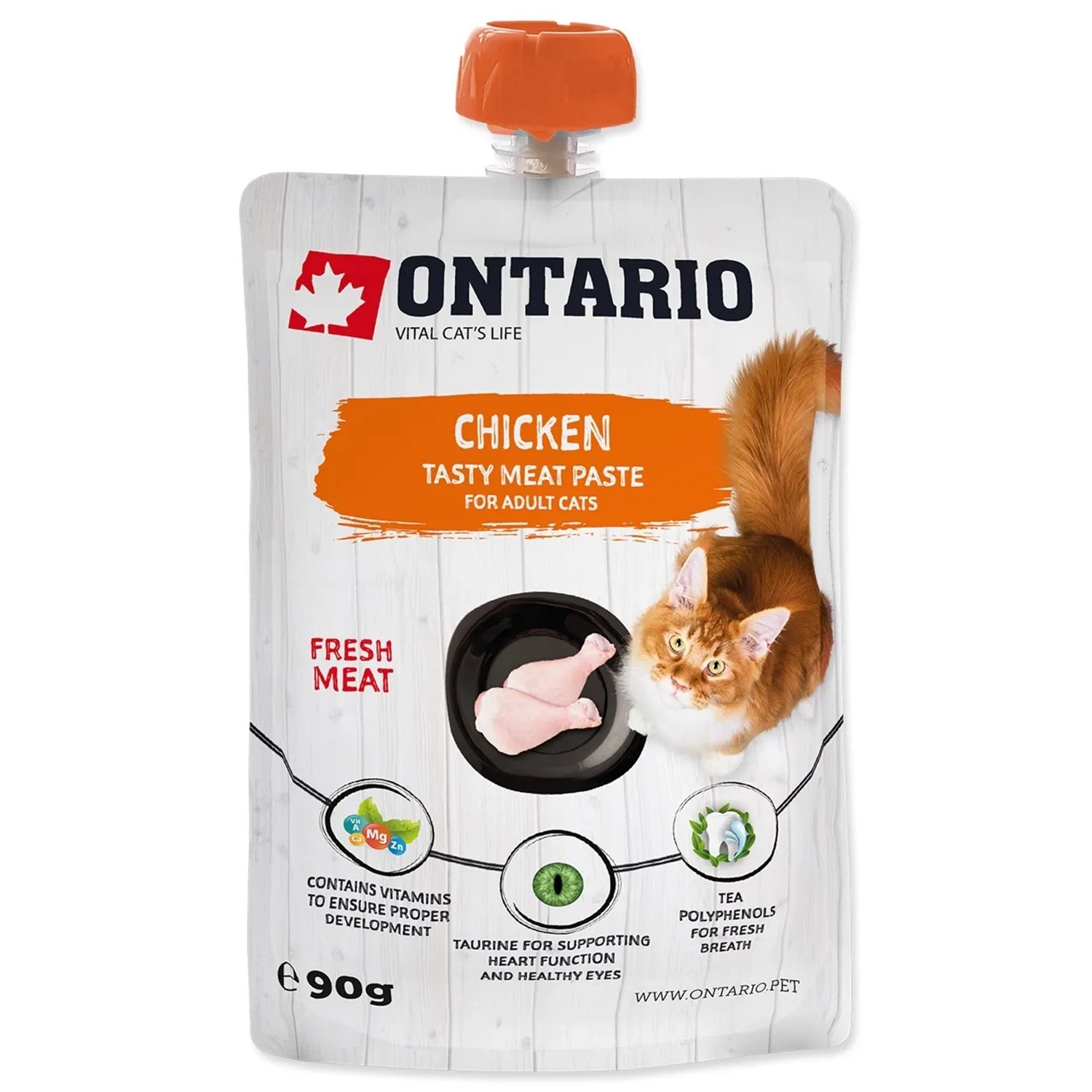 E-shop ONTARIO Pasta pre mačky Adult z kuracieho mäsa 90 g