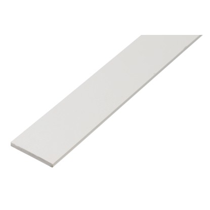 Plochá tyč 3 mm x 30 mm x 2600 mm biela