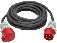 VLC Predlžovací kábel čierny CEE max. 3500W 400V/32A H07RN-F5G4mm2 IP44 10 m