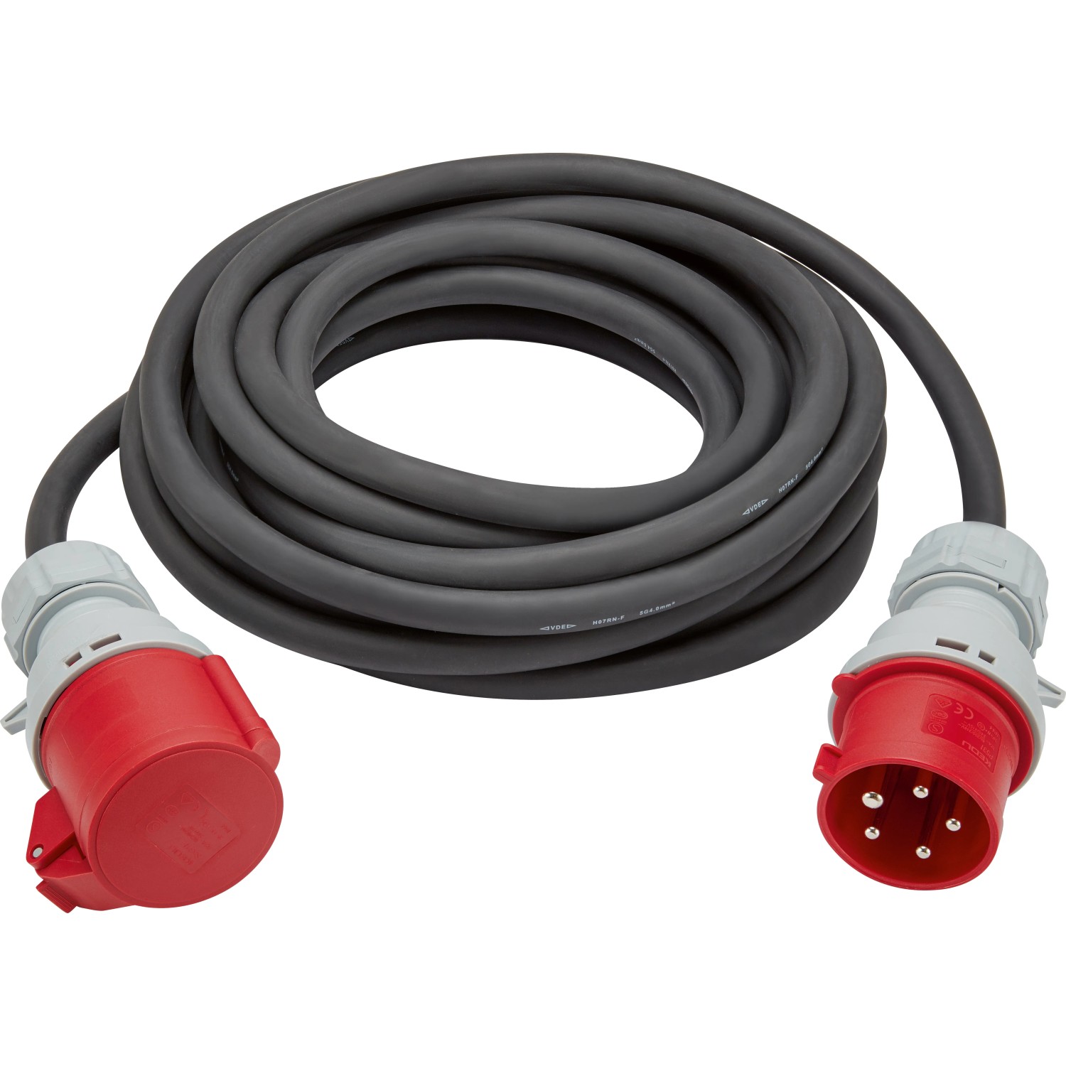 E-shop VLC Predlžovací kábel čierny CEE max. 3500W 400V/32A H07RN-F5G4mm2 IP44 10 m