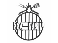 Boltze Nástenná dekorácia ceduľa BBQ 41 x 33,5 x 0,1 cm, 1 ks