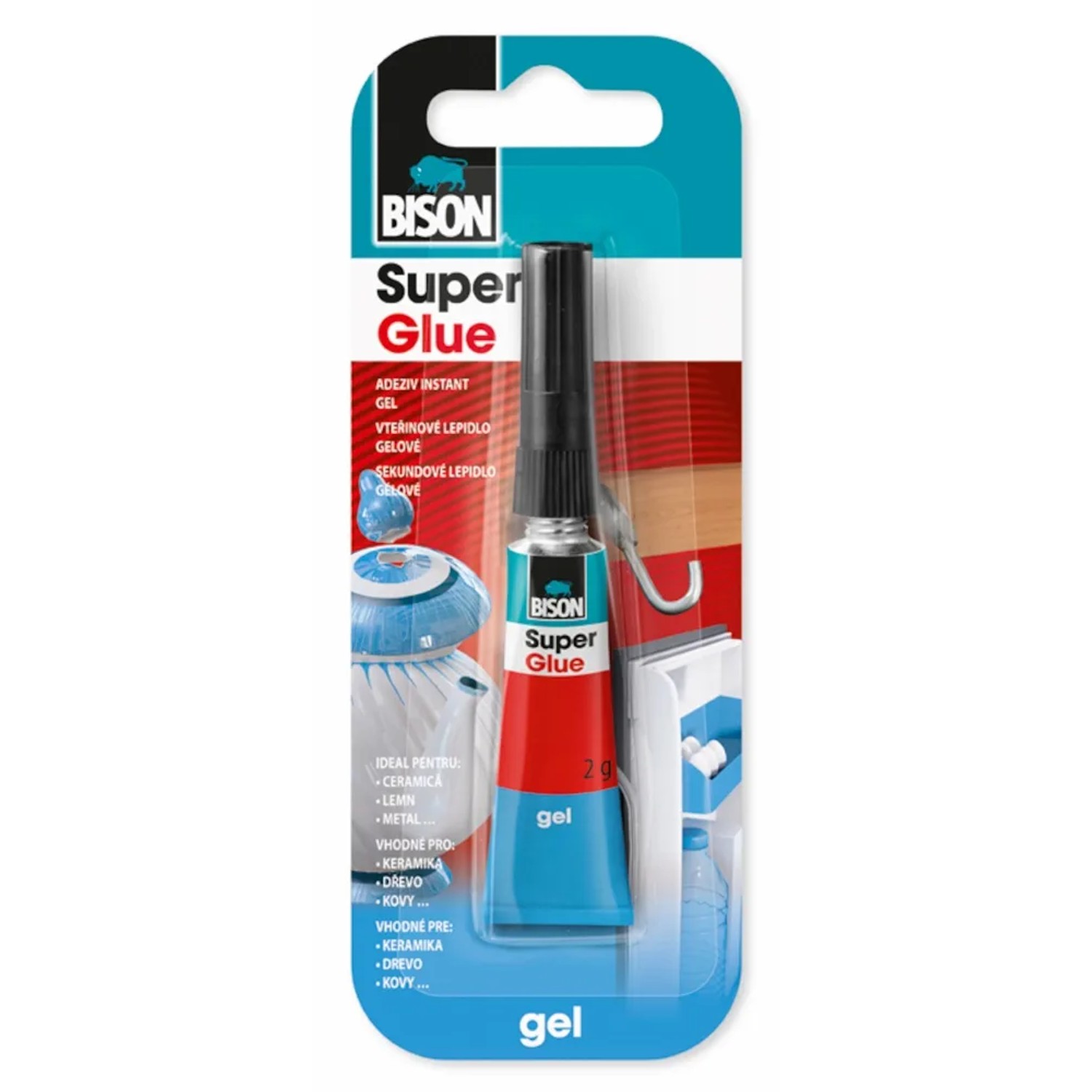 E-shop BISON Sekundové lepidlo SUPER GLUE GEL Jumbo Card, 2 g