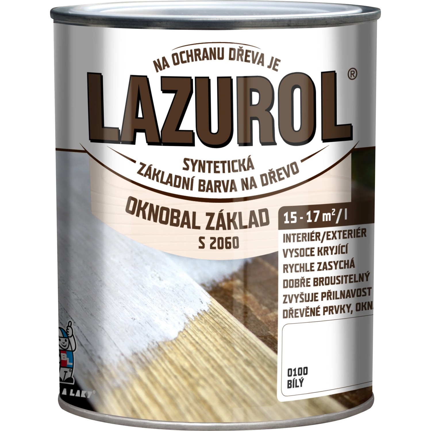 E-shop Lazurol Oknobal základ S2060 základná farba 600 ml biela