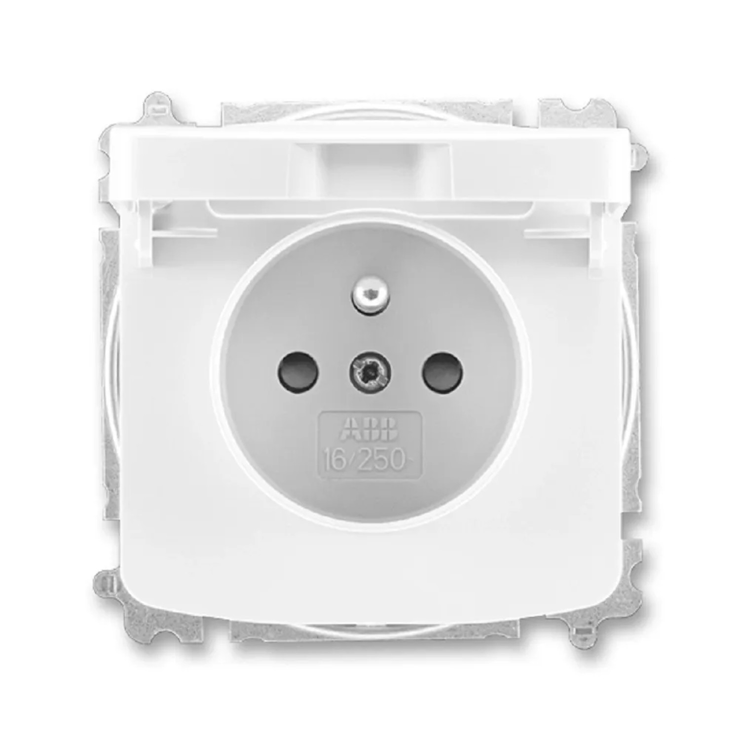 E-shop ABB 1násobná zásuvka s krytom TANGO 6619A-A06397 B biela, 40,3 x 73,8 x 73,8 mm