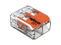 WAGO Páčková spojovacia svorka 221, 2 vodiče, max. 4 mm2, 10 ks WAGO Páčková spojovacia svorka 221, 2 vodiče, max. 4 mm2, 10 ks