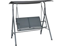 Hollywoodska hojdačka Apango 2-miestna, antracitová, 118 x 140 x 153 cm