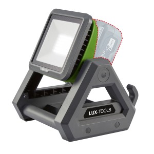 LUX Akumulátorová pracovná lampa 1PowerSystem A-AL-20 Solo, sklopná, s držiakom. Batéria nie je súčasťou balenia.