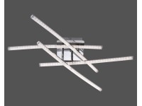 Just Light. Stropné LED svietidlo Simon, 20W, chróm, 13,5 x 69 x 69 cm Just Light. Stropné LED svietidlo Simon, 20W, chróm, 13,5 x 69 x 69 cm