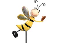 Záhradný zápich včielka so srdcom, žltý-čierny, 70 x 10 x 4 cm