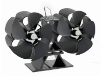 M.A.T. Ventilátor krbový Epsilon, 2 vrtule, čierna