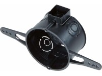 ISO krabica pre vypínače s klincovou lištou priemer 60 mm čierna