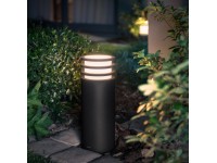 Philips Hue Stĺpové svietidlo White Lucca IP44 9W 2700K antracit, pr. 14,2x40cm