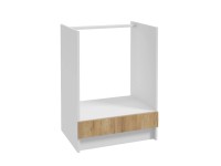 Deftrans Spodná kuchynská skrinka na rúru Gold, zlatý dub/biela, 60x85,5x46 cm