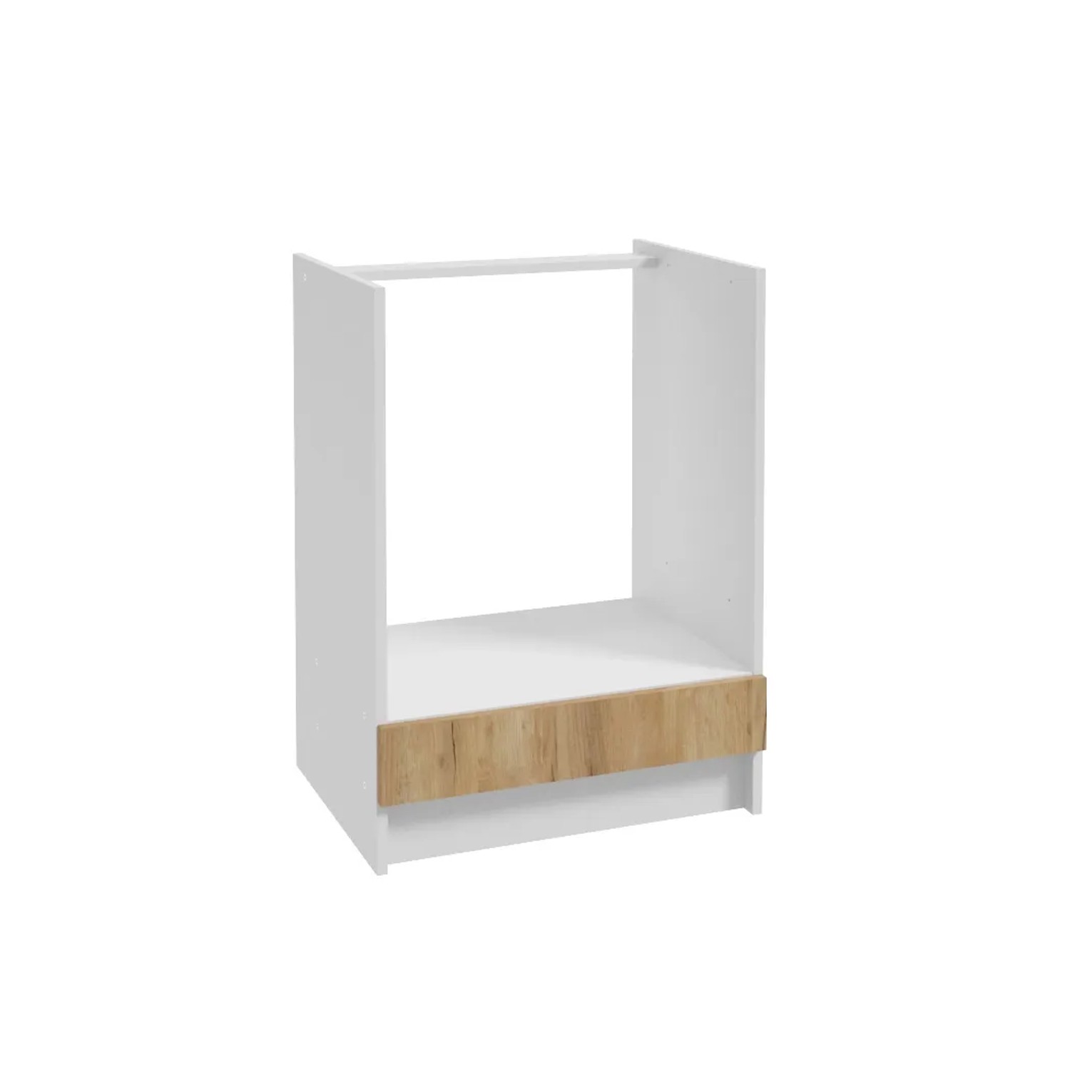 E-shop Deftrans Spodná kuchynská skrinka na rúru Gold, zlatý dub/biela, 60x85,5x46 cm