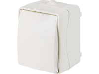 Vypínač/prepínač do vlhkých priestorov IP44 biely