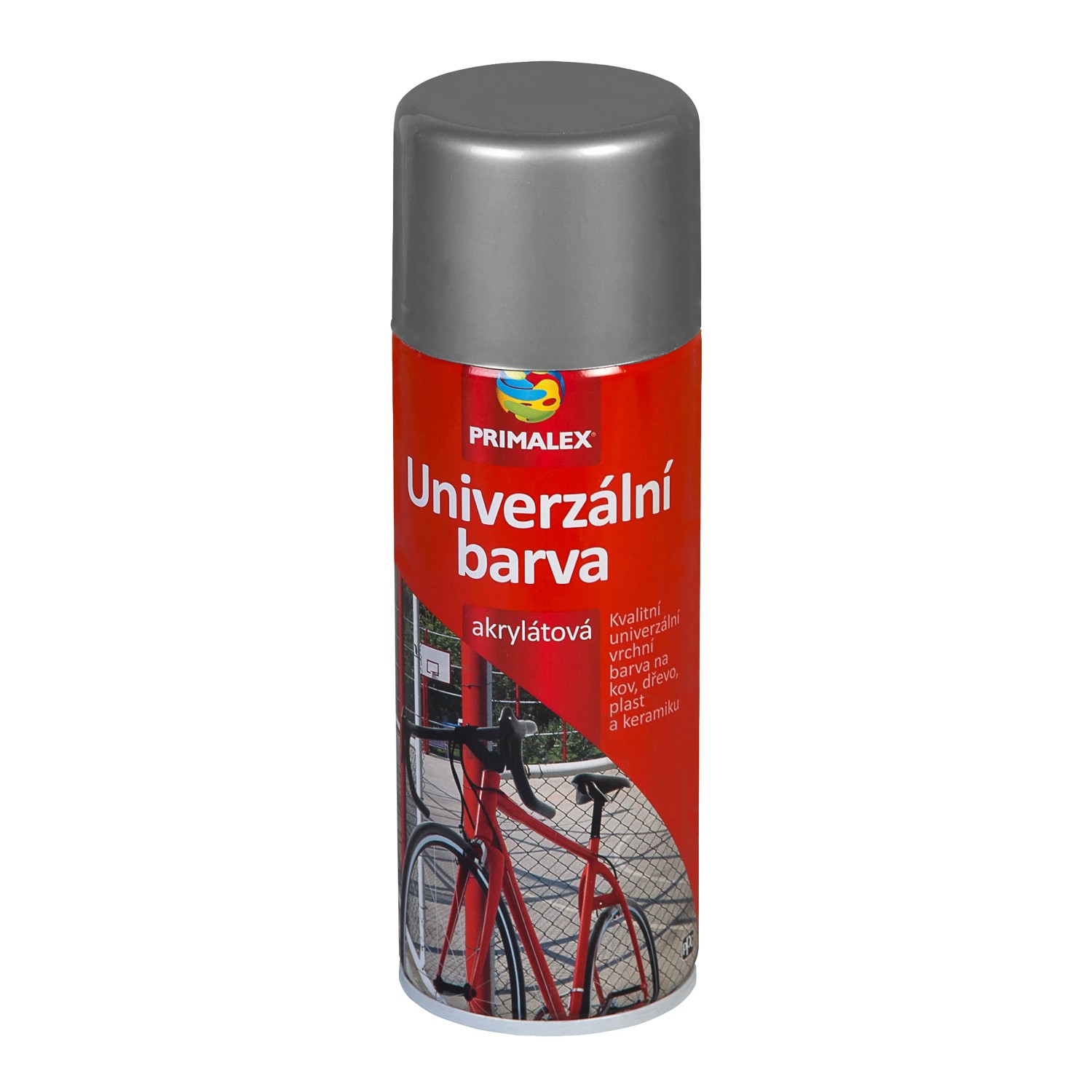E-shop PRIMALEX Univerzálna farba v spreji RAL 9006 biely hliník 400 ml