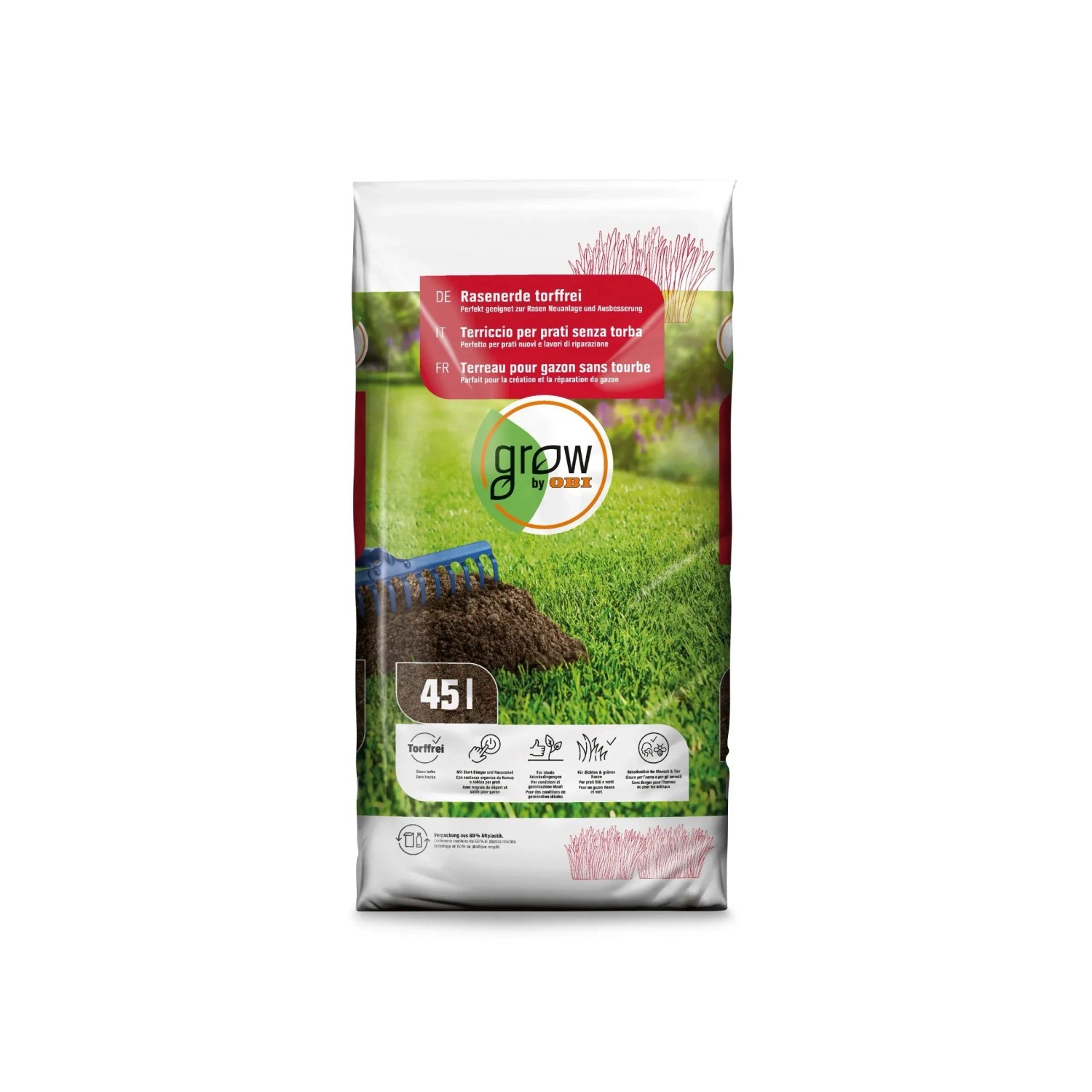 E-shop GROW by OBI Trávnikový substrát 45 l
