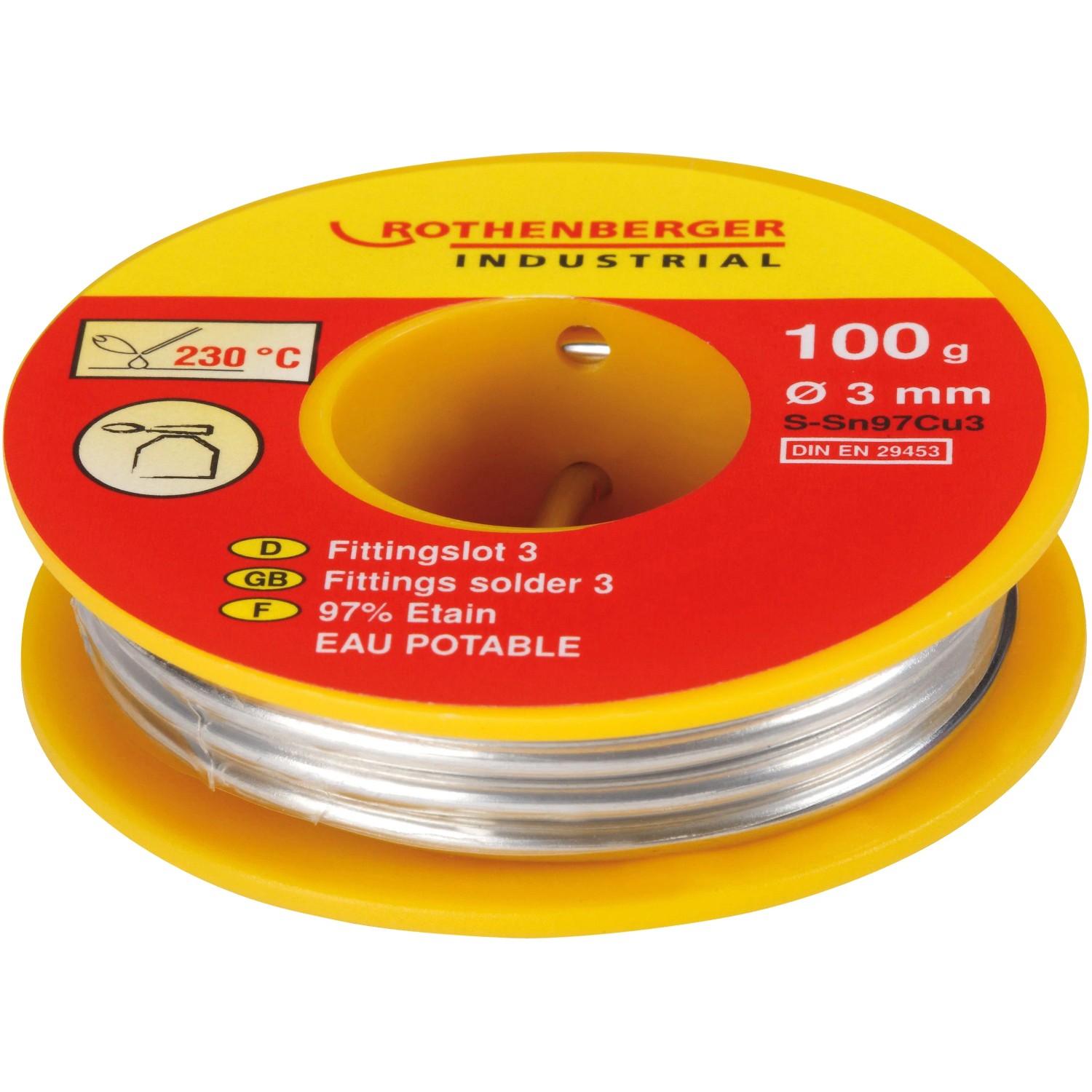 E-shop ROTHENBERGER Fitingová mäkká spájka Fittingslot 3, S-Sn97Cu3 pr. 3 mm, 100 g