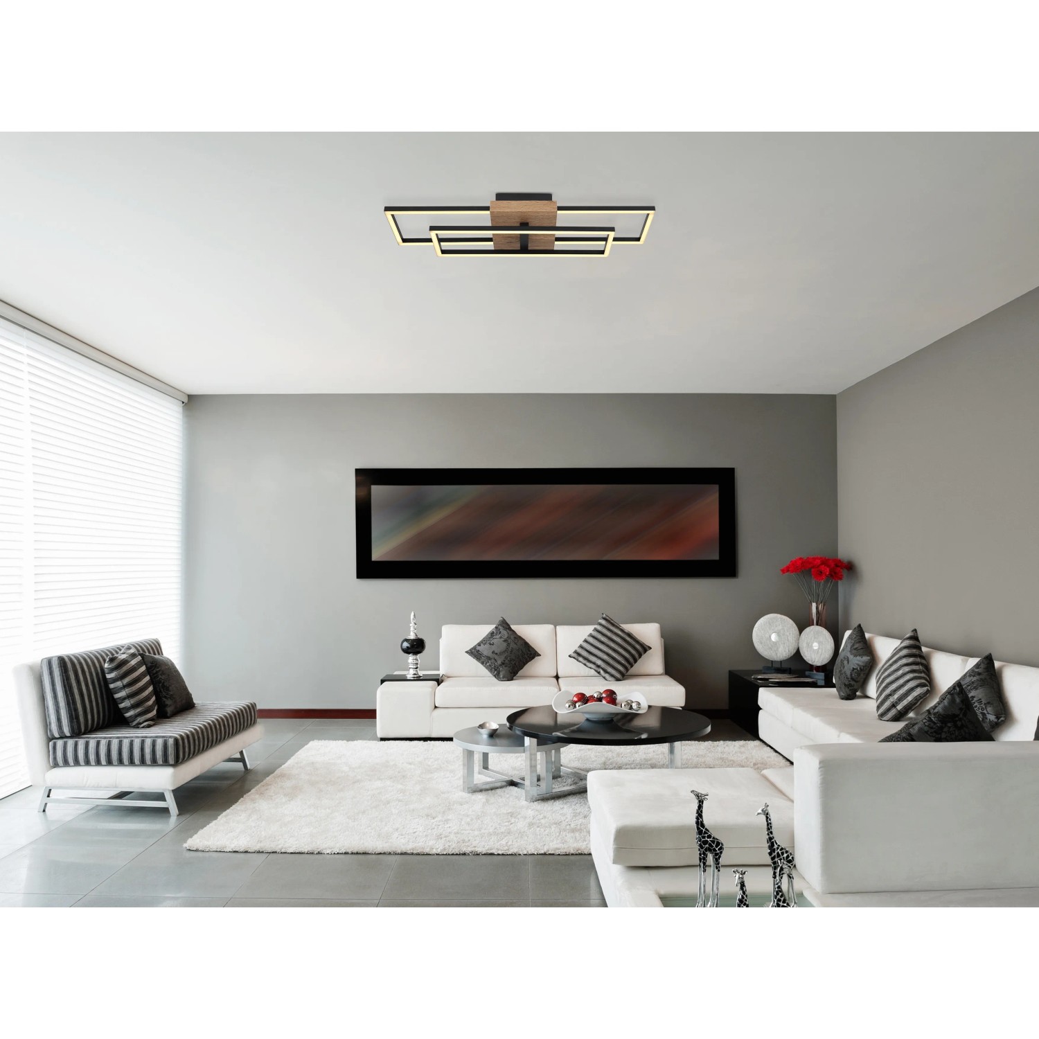 E-shop GLOBO LED stropné svietidlo KENDRA 18 W, 2500 lm, 3000 K, 600 x 150 x 100 mm