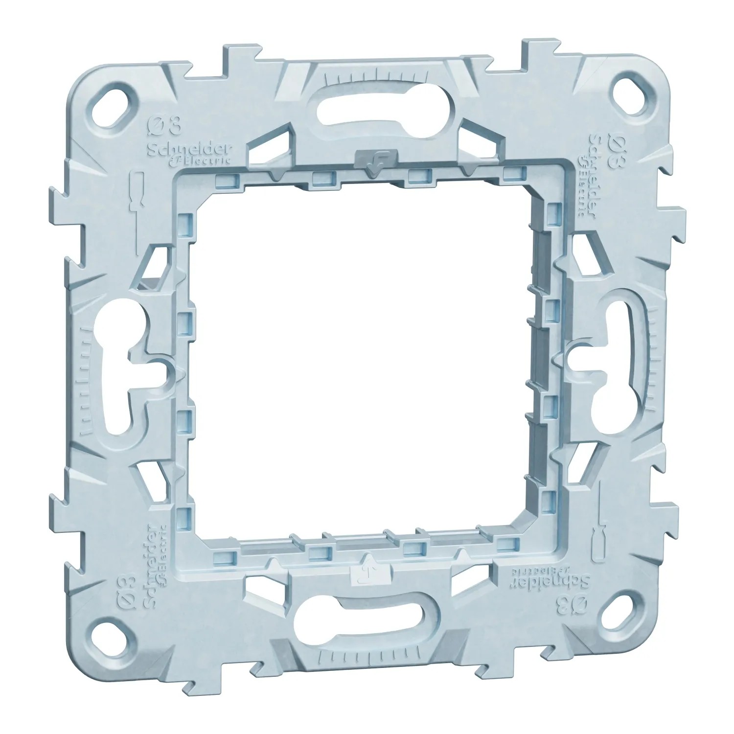 E-shop Schneider Electric Montážny rámček Unica Zamak (40x40 mm), biela
