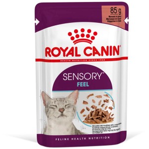 Royal Canin Sensory Feel mokré krmivo pre mačky v omáčke, 85g kapsička pre vyberavé mačky.