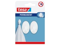 tesa Samolepiace háčiky Permanent S oválne, biela, 2 ks tesa Samolepiace háčiky Permanent S oválne, biela, 2 ks