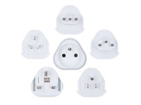 Solight Univerzálny cestovný adaptér pre svet PA20, uzemnený