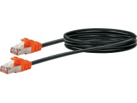 Schwaiger Sieťový kábel CAT 7 (S/FTP) EJ45, čierna/oranžová, 2 m