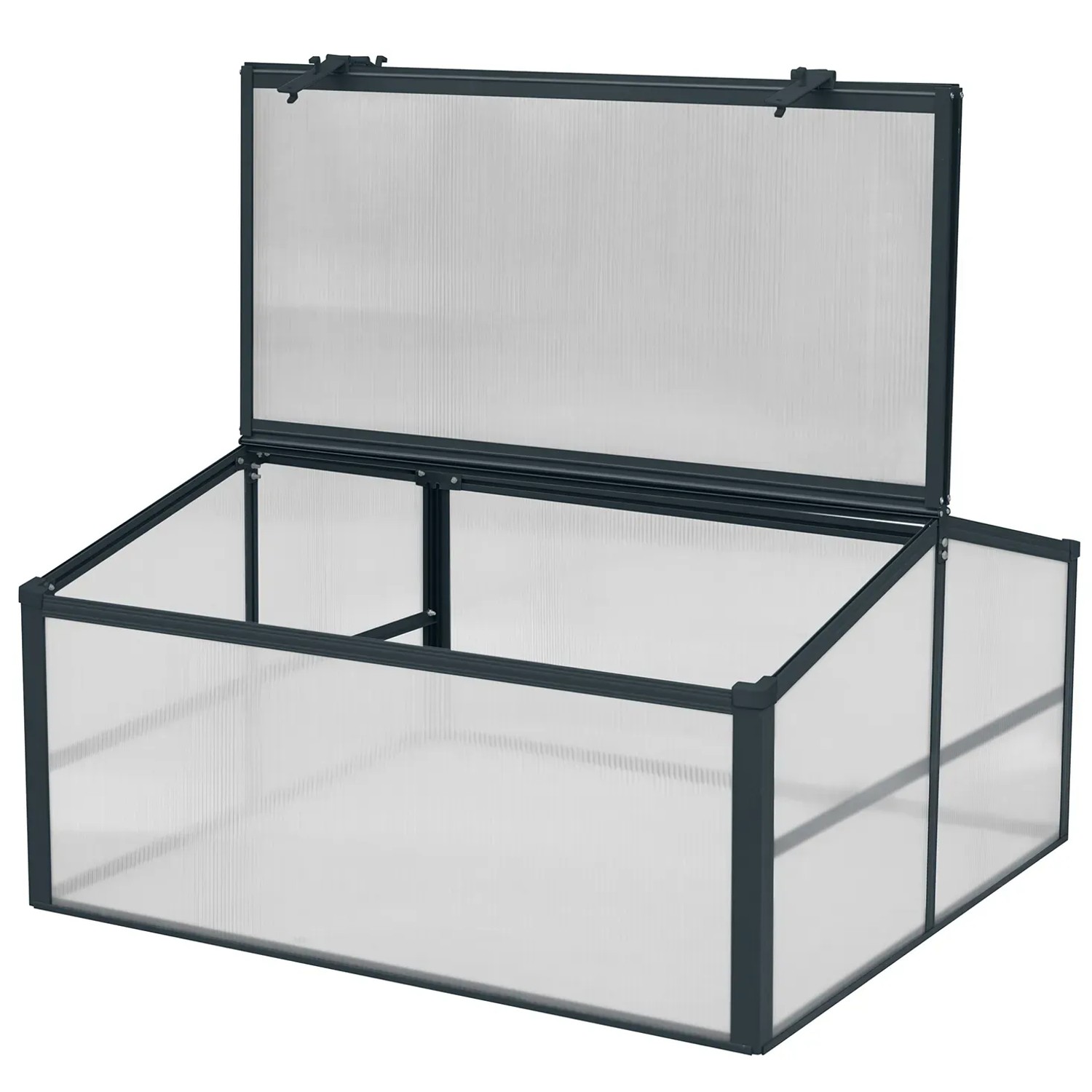 E-shop Floraworld Skleníkový nadstavec pre vyvýšené záhony Twin-Wall S a L, 87x87x46 cm