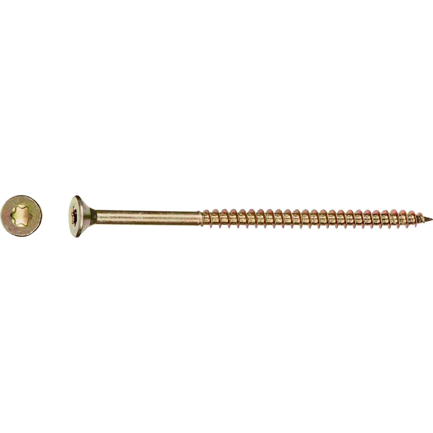 E-shop Uni skrutky so zápustnou hlavou TX30 čiastočný závit žlto pozink. 6x100mm, 100ks