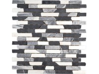 Euro Stone Kamenná mozaika Marmormix Schwarz Grau Weiß 30,5 x 30,5 cm Euro Stone Kamenná mozaika Marmormix Schwarz Grau Weiß 30,5 x 30,5 cm