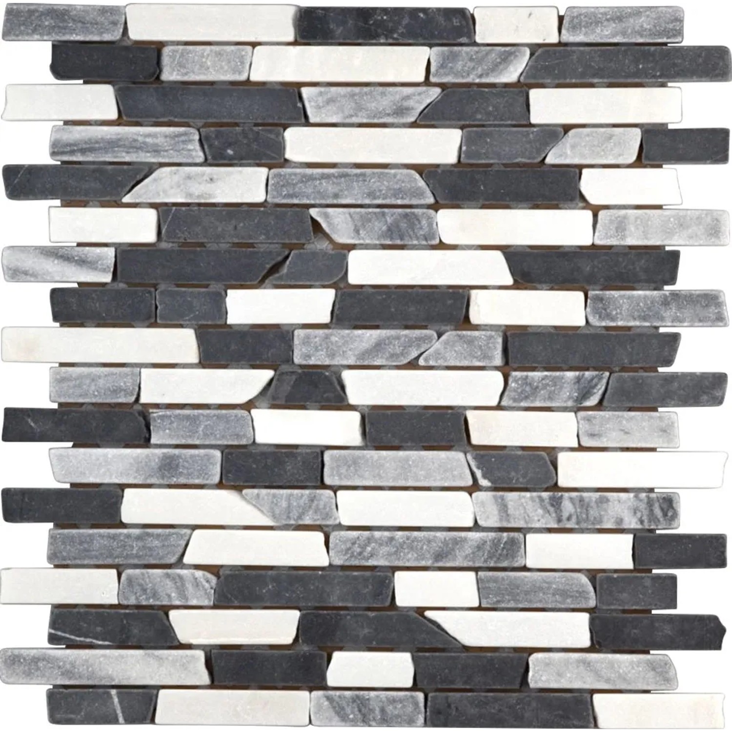 E-shop Euro Stone Kamenná mozaika Marmormix Schwarz Grau Weiß 30,5 x 30,5 cm
